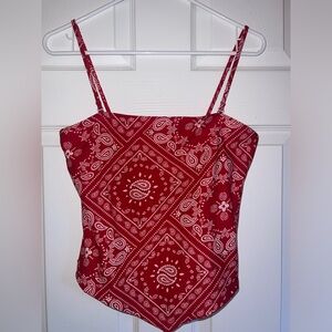 Red Bandana Top